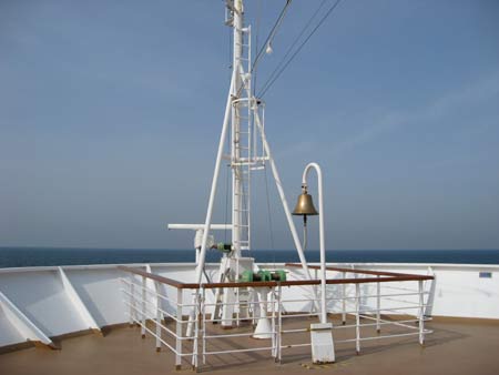 view from the bow