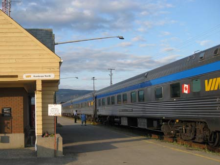 Train in Kamloops North station