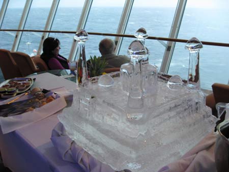Ice carving on cruise ship