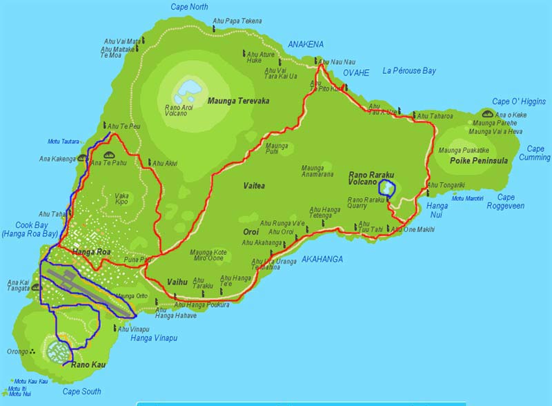 walks and car Easter Island
