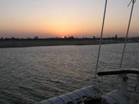 Sunset over Suez Canal