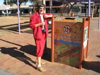 Litter bin in Alice Springs
