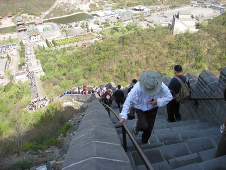 a steep section of the Great Wall
