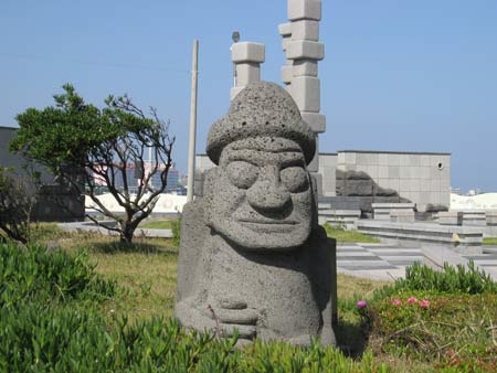 Typical statue on Cheju, Korea