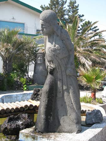 typical cheju stone statue