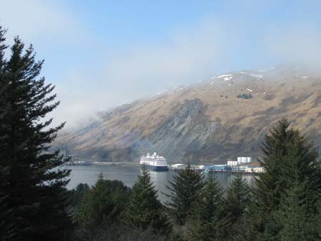 Volendam in Kodiak harbour