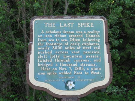 Last spike plaque