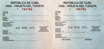 cuba visa